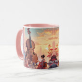 Fantasy Niedlich Violin Girls Tee Tasse (Vorderseite Links)