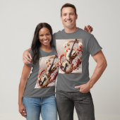 Fantasy Niedlich Violin Notes Blume T-Shirt (Unisex)
