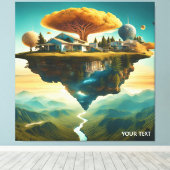 Fantasy Niedlich Viviale Surreal Sphere Landschaft Leinwanddruck (Insitu (Holzboden))