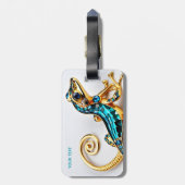 Fantasy Niedlich Vivid Art Deco Gepäckanhänger (Rückseite vertikal)
