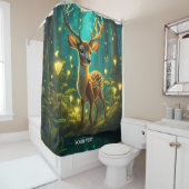Fantasy Niedlich Vivid Baby Deer Forest Duschvorhang (Beispiel)
