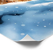 Fantasy Niedlich Vivid Baby Lynx Snow Poster (Ecke)