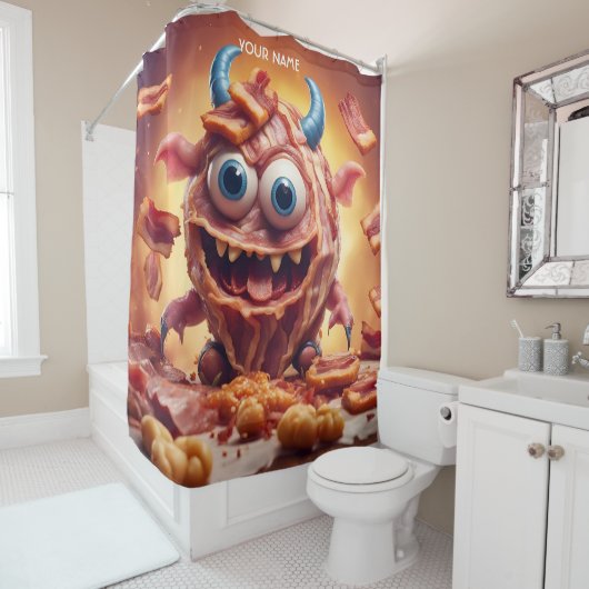 Fantasy Niedlich Vivid Bacon Beliebte Kreatur Duschvorhang (Beispiel)