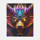 Fantasy Niedlich Vivid Bären Dragon Rainbow Fleecedecke (Vorderseite)