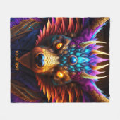 Fantasy Niedlich Vivid Bären Dragon Rainbow Fleecedecke (Vorderseite (Horizontal))
