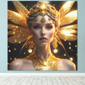 Fantasy Niedlich Vivid Beautiful Fairy Portrait Leinwanddruck (Insitu (Holzboden))