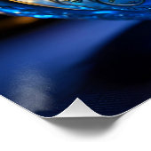 Fantasy Niedlich Vivid Blue Glass Apple Poster (Ecke)