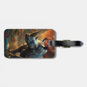 Fantasy Niedlich Vivid Blume Majestic Rhino Gepäckanhänger (Rückseite horizontal)