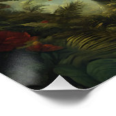 Fantasy Niedlich Vivid Blume Majestic T-Rex Poster (Ecke)