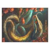 Fantasy Niedlich Vivid Blume Mamba Serpent Tischdecke (Vorderseite (Horizontal))