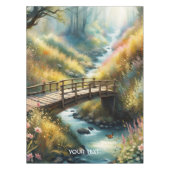 Fantasy Niedlich Vivid Bridge Morning River Tischdecke (Vorderseite)