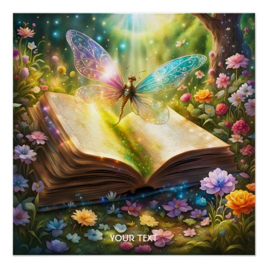 Fantasy Niedlich Vivid Butterfly Buchwald Poster (Vorderseite)