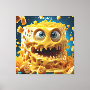 Fantasy Niedlich Vivid Cheese Funny Monster Leinwanddruck