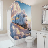Fantasy Niedlich Vivid Cloud Train Sunrise Duschvorhang (Beispiel)