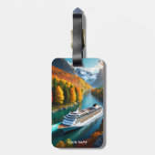 Fantasy Niedlich Vivid Cruise Liner River Gepäckanhänger (Rückseite vertikal)