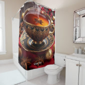 Fantasy Niedlich Vivid Cup Tee Weihnachten Duschvorhang (Beispiel)
