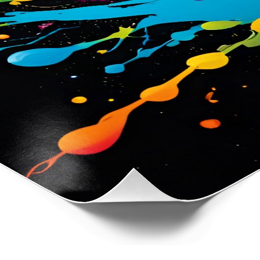 Fantasy Niedlich Vivid Dancer Spritzer Malerei Poster (Ecke)