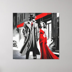 Fantasy Niedlich Vivid Detection Red Coat Leinwanddruck