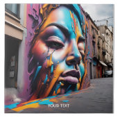Fantasy Niedlich Vivid Face Street Art Fliese (Vorderseite)