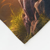 Fantasy Niedlich Vivid Fox Fire Forest Fleecedecke (Ecke)