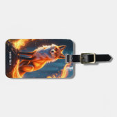 Fantasy Niedlich Vivid Fox Fire Forest Gepäckanhänger (Vorderseite horizontal)
