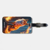 Fantasy Niedlich Vivid Fox Fire Forest Gepäckanhänger (Rückseite horizontal)