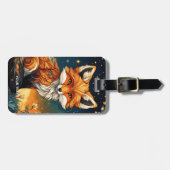 Fantasy Niedlich Vivid Fox Night Blume Gepäckanhänger (Vorderseite horizontal)