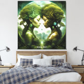 Fantasy Niedlich Vivid Girls Grünwald Leinwanddruck (Insitu (Schlafzimmer))