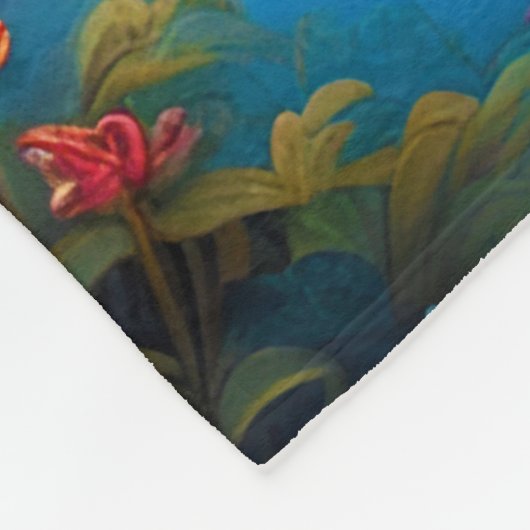 Fantasy Niedlich Vivid Glass Blume Bahn Fleecedecke (Ecke)