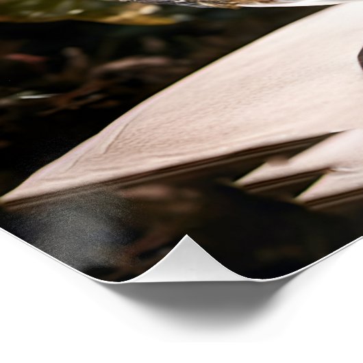 Fantasy Niedlich Vivid Glass Cat Blume Poster (Ecke)