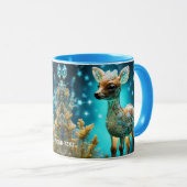 Fantasy Niedlich Vivid Glass Fawn Winter Tasse (VorderseiteRechts)