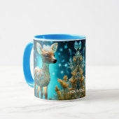 Fantasy Niedlich Vivid Glass Fawn Winter Tasse (Vorderseite Links)