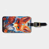 Fantasy Niedlich Vivid Glass Fox Blume Gepäckanhänger (Vorderseite horizontal)