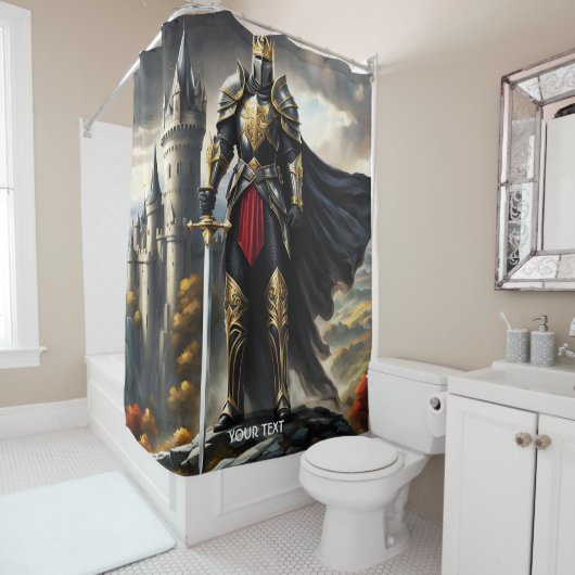 Fantasy Niedlich Vivid Glorious Knight King Duschvorhang (Beispiel)