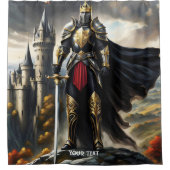 Fantasy Niedlich Vivid Glorious Knight King Duschvorhang (Vorderseite)