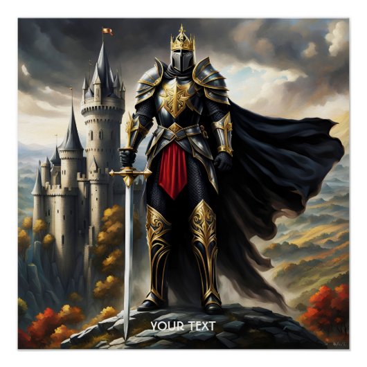 Fantasy Niedlich Vivid Glorious Knight King Poster (Vorderseite)