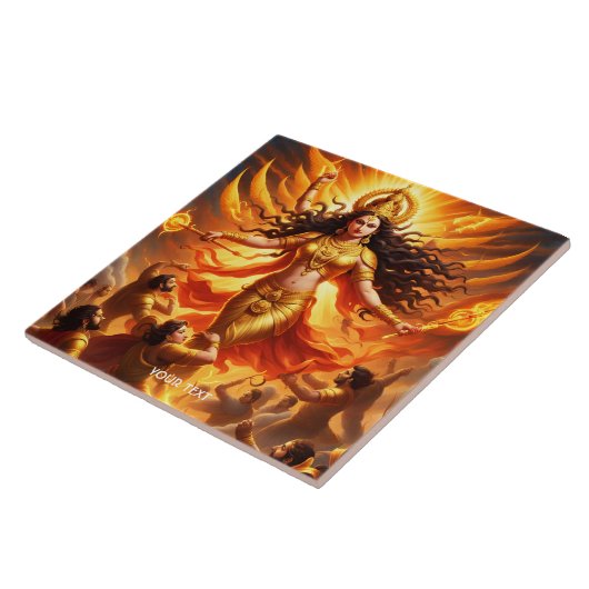 Fantasy Niedlich Vivid Goddess Durga Battle Fliese (Seite)