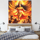 Fantasy Niedlich Vivid Goddess Durga Battle Leinwanddruck (Insitu (Schlafzimmer))