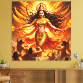 Fantasy Niedlich Vivid Goddess Durga Battle Leinwanddruck (Insitu (Wohnzimmer))