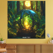 Fantasy Niedlich Vivid Green Sphere Forest Leinwanddruck (Insitu (Wohnzimmer))