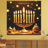 Fantasy Niedlich Vivid Hanukkah Menorah Stars Leinwanddruck (Insitu (Wohnzimmer))