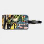 Fantasy Niedlich Vivid Japanischer Frosch Tattoo Gepäckanhänger (Rückseite horizontal)