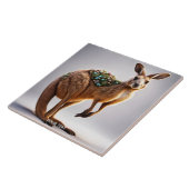 Fantasy Niedlich Vivid Kangaroo Portrait Blume Fliese (Seite)