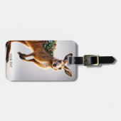 Fantasy Niedlich Vivid Kangaroo Portrait Blume Gepäckanhänger (Vorderseite horizontal)