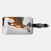 Fantasy Niedlich Vivid Kangaroo Portrait Blume Gepäckanhänger (Rückseite horizontal)