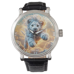 Fantasy Niedlich Vivid Leaping Cloud Lion Armbanduhr