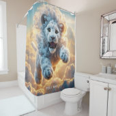 Fantasy Niedlich Vivid Leaping Cloud Lion Duschvorhang (Beispiel)