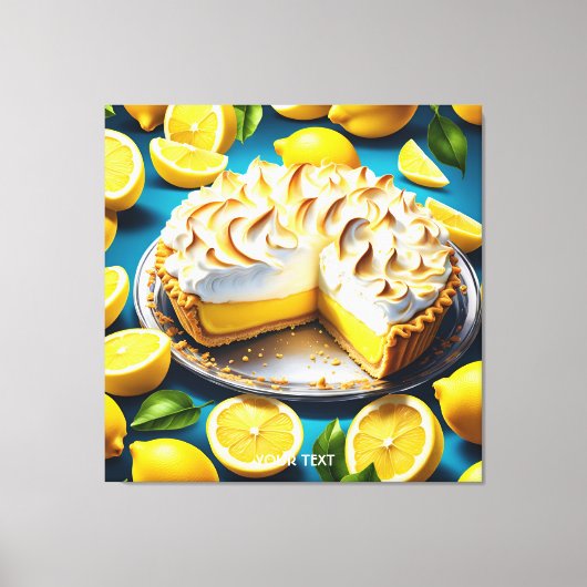 Fantasy Niedlich Vivid Lemon Meringue Pie Leinwanddruck (Vorderseite)