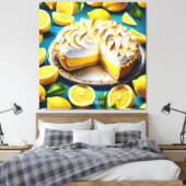 Fantasy Niedlich Vivid Lemon Meringue Pie Leinwanddruck (Insitu (Schlafzimmer))