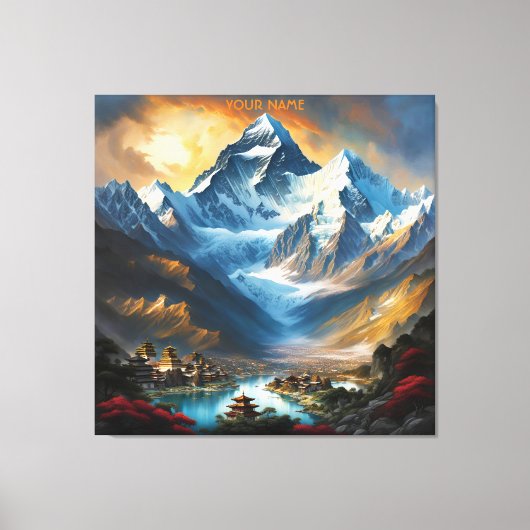 Fantasy Niedlich Vivid Majestic Everest Lhotse Leinwanddruck (Vorderseite)